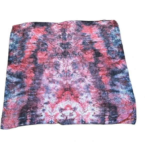 Vintage Style  Silky Tie dye Pastel Scarf - Picture 10 of 10